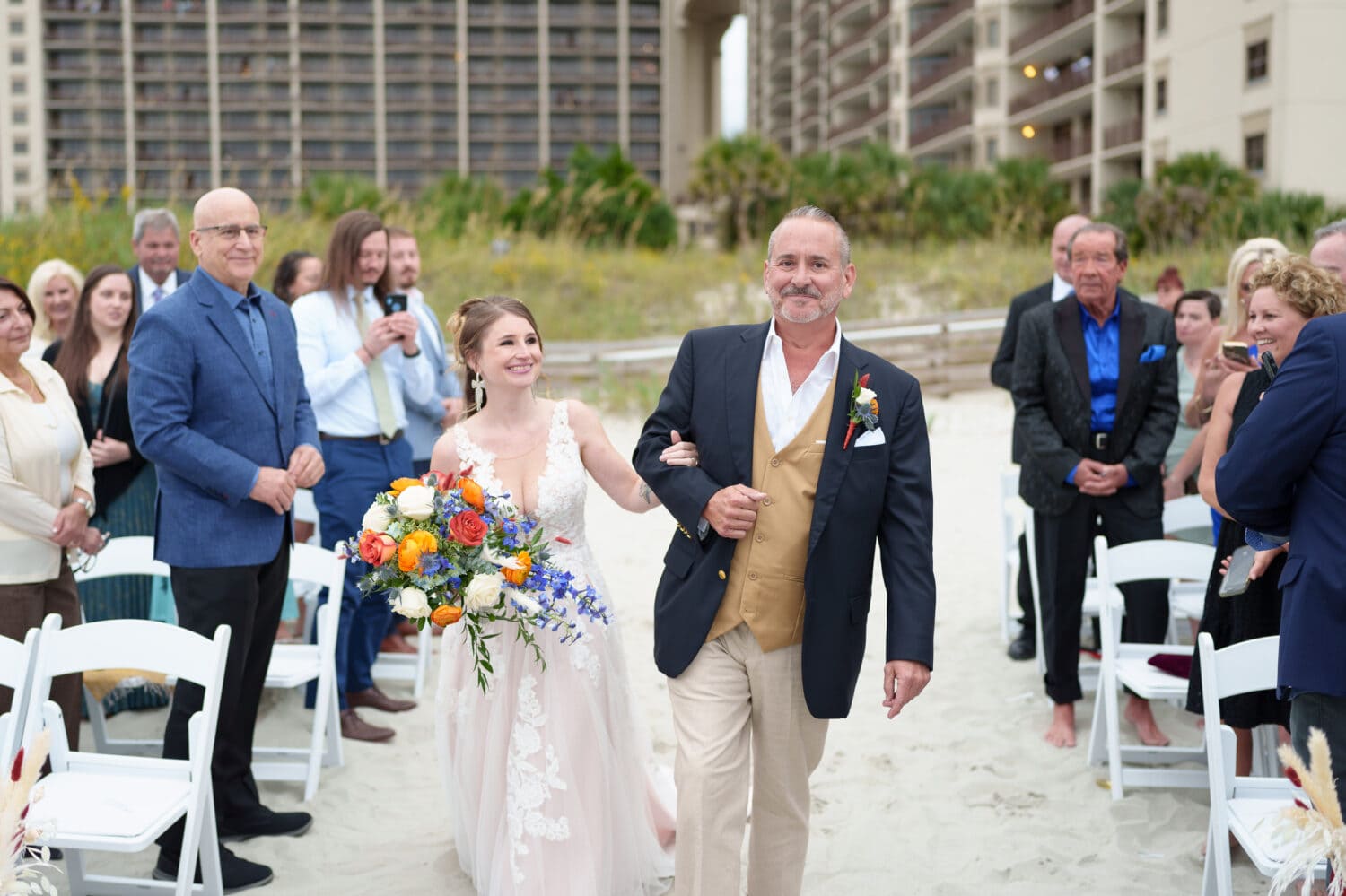 Father walking bride down the aisle - 21 Main Events - North Myrtle Beach