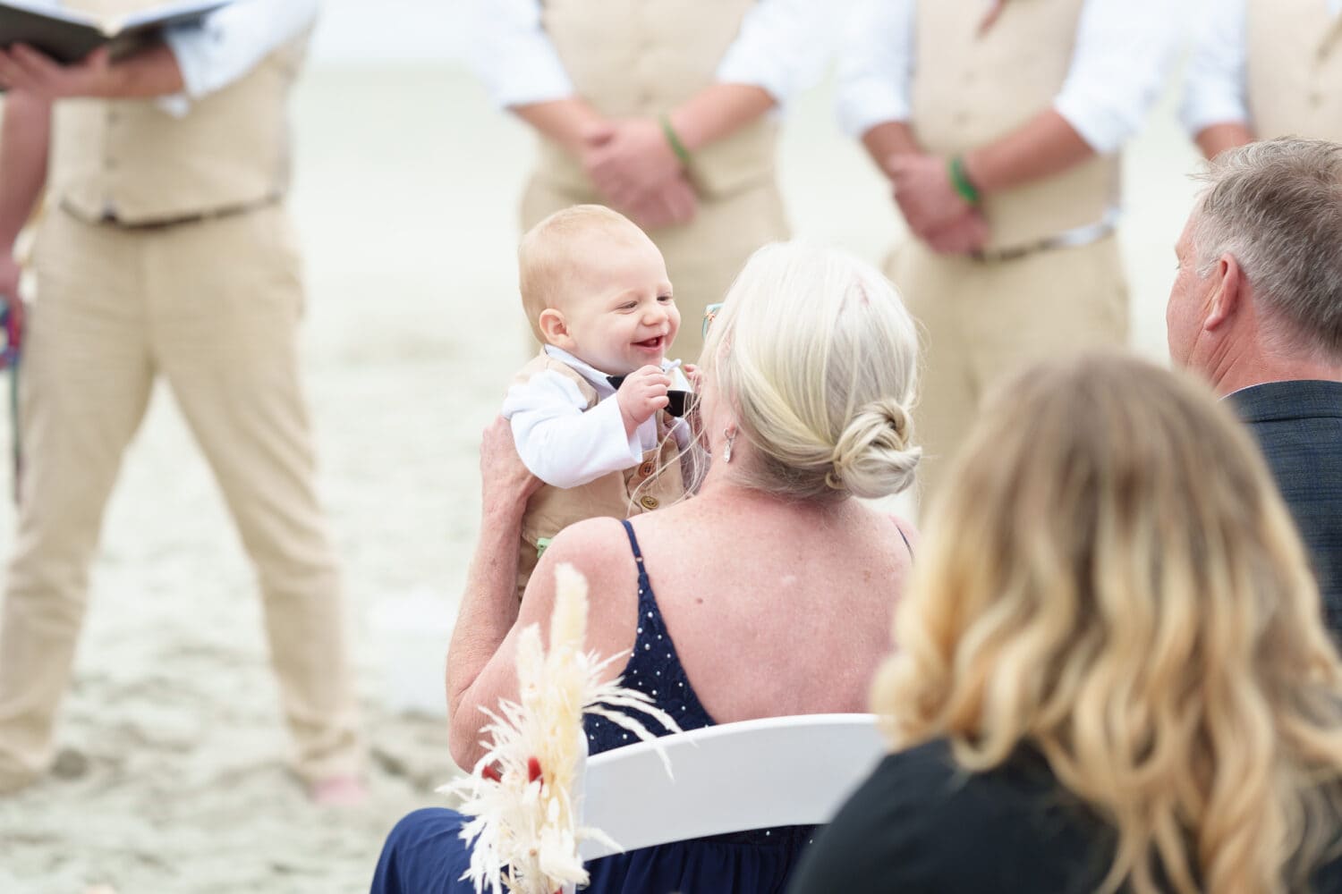 Happy baby boy during the ceremony - 21 Main Events - North Myrtle Beach