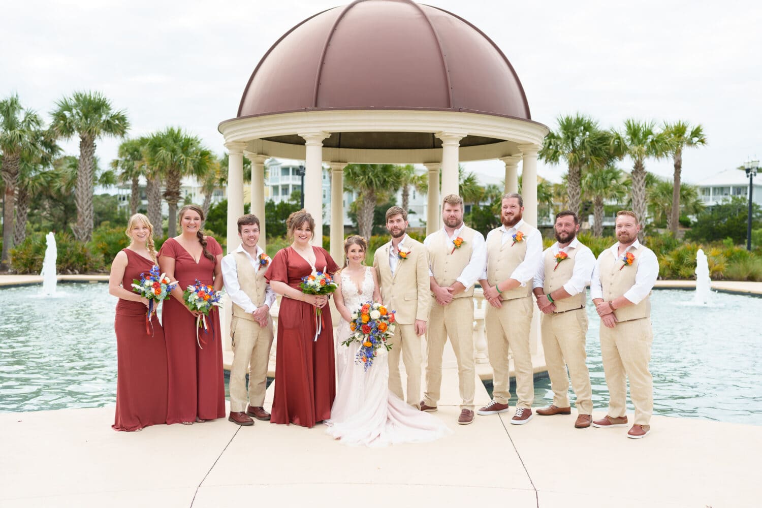 Wedding party in front of the gazebo - 21 Main Events - North Myrtle Beach