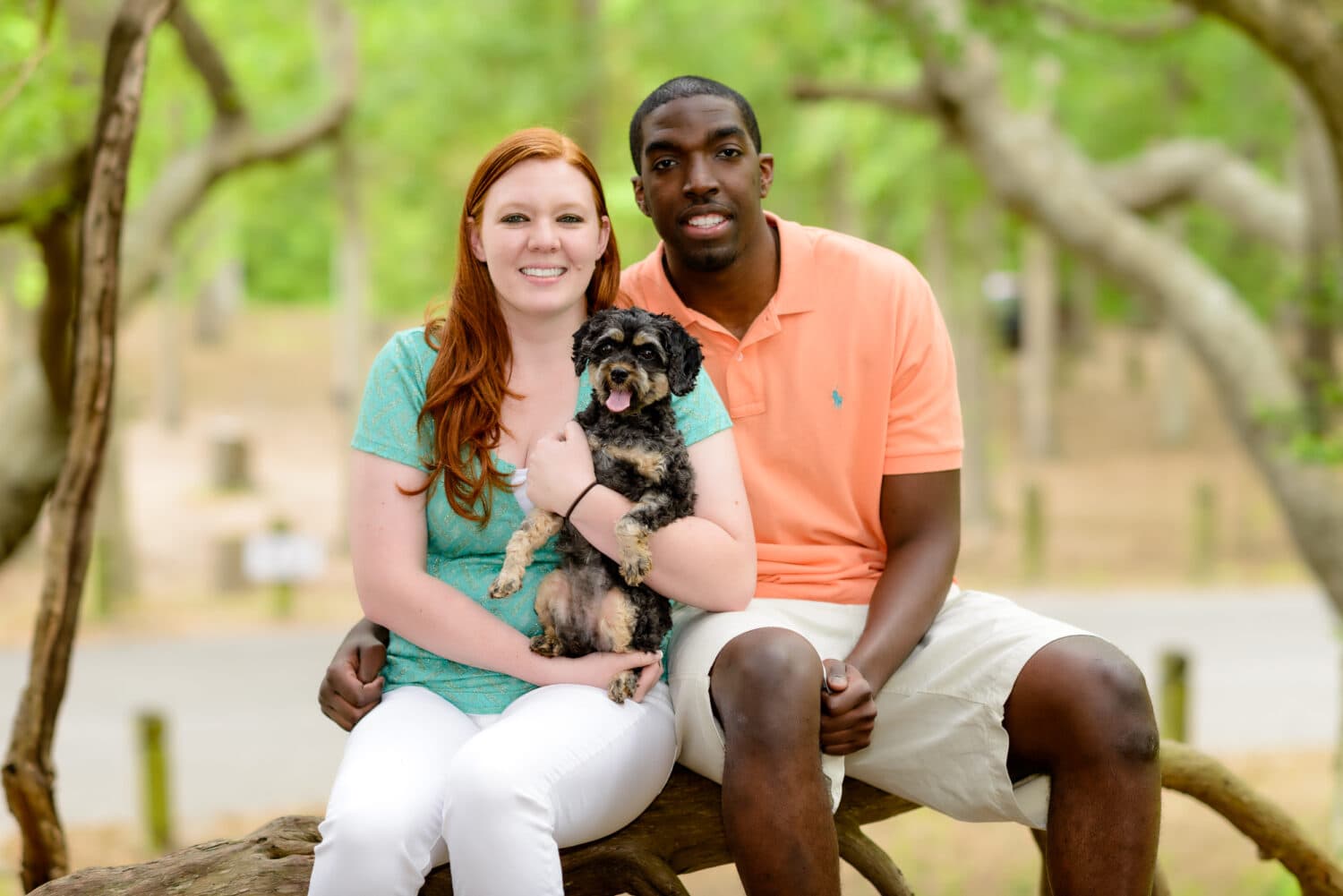 Couple brought their doggie for engagement pictures - Myrtle Beach State Park