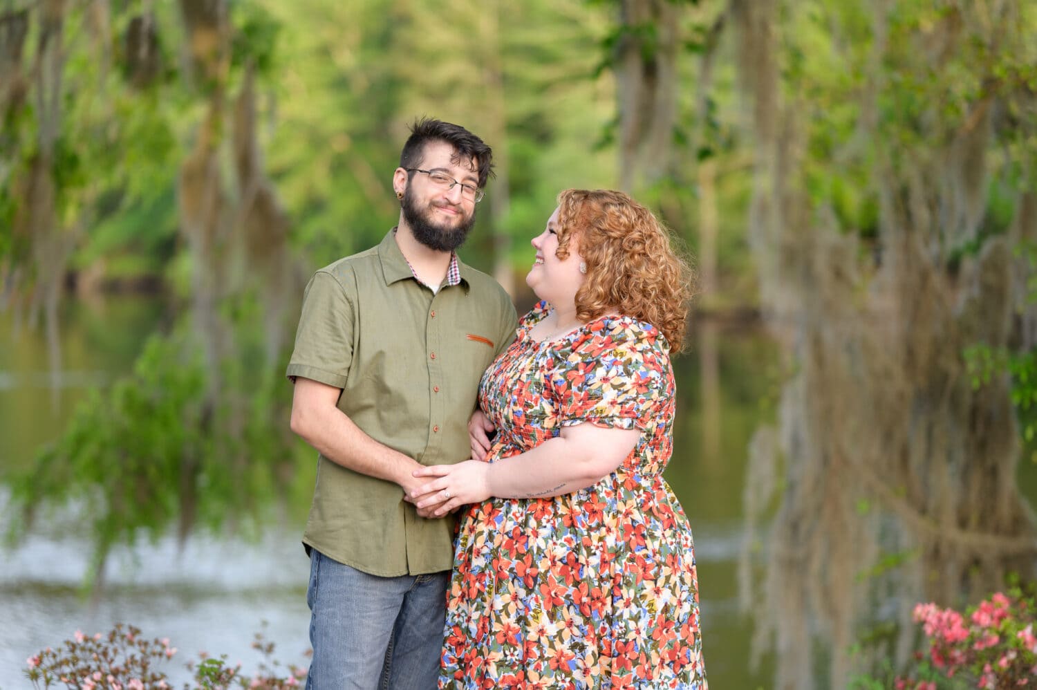 Happy couple on the Waccamaw River - Conway Riverwalk