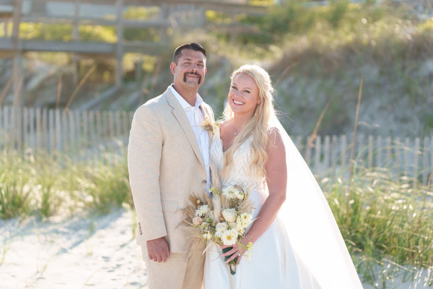 Happy couple by the dunes - Beach House in Pawleys Island