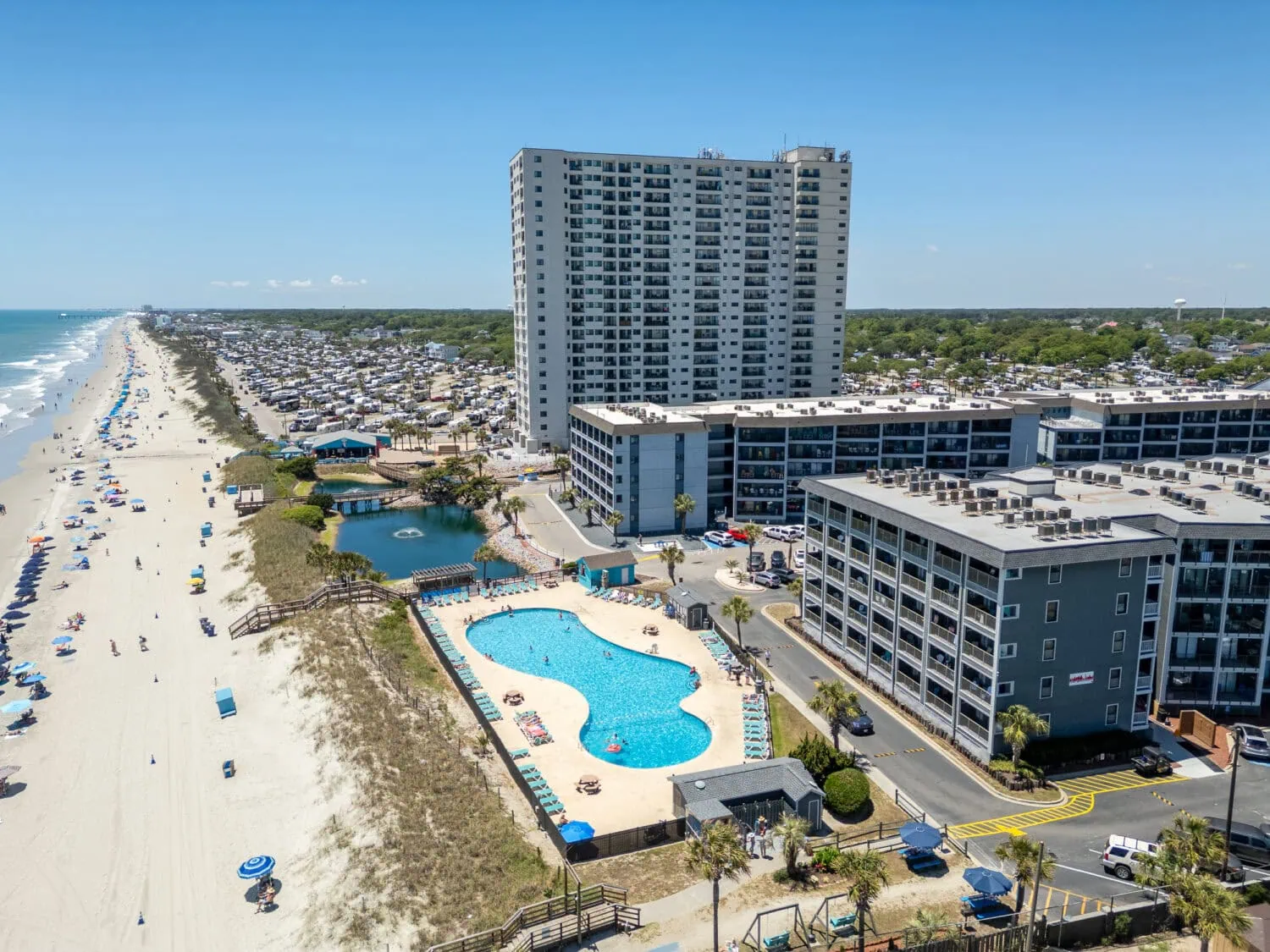 Drone view of pool - Myrtle Beach