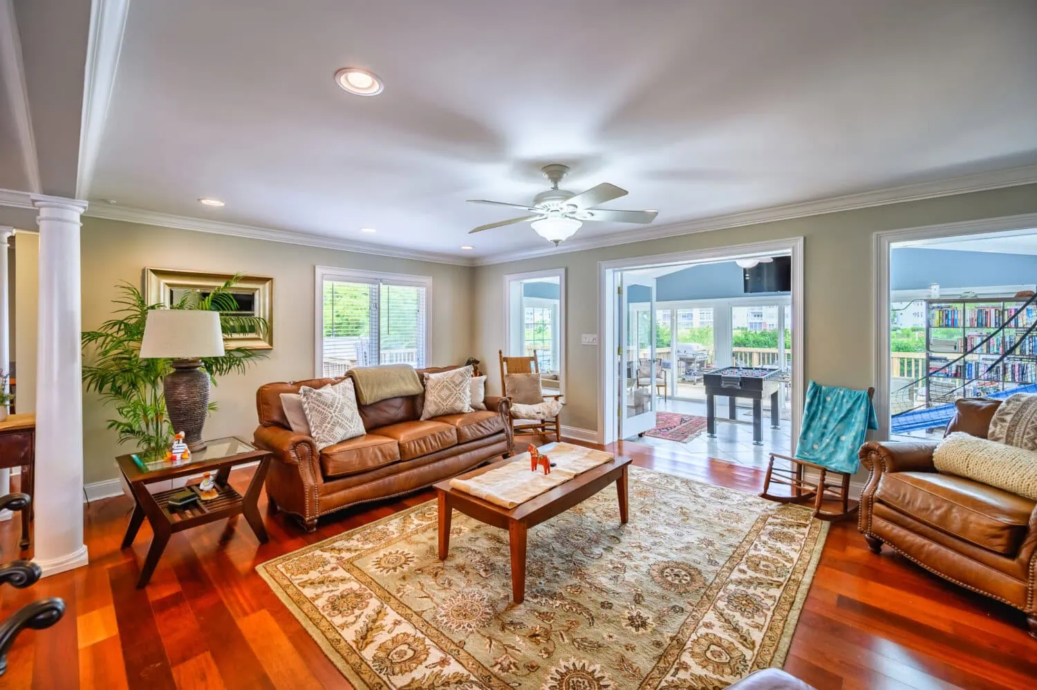 Living room on waterfront home - Harbour Towne - Myrtle Beach